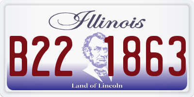 IL license plate B221863