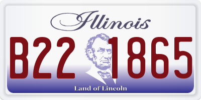 IL license plate B221865