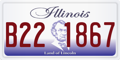 IL license plate B221867