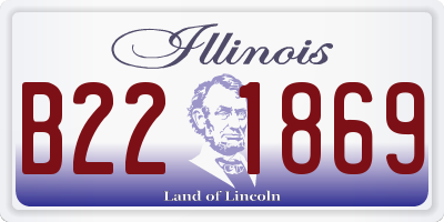 IL license plate B221869