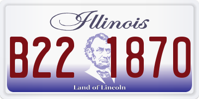 IL license plate B221870