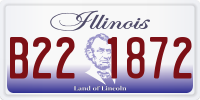 IL license plate B221872