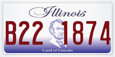 IL license plate B221874