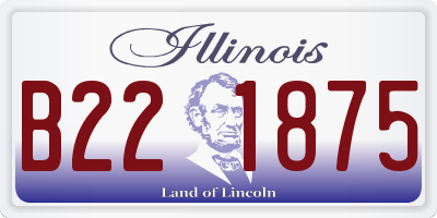 IL license plate B221875
