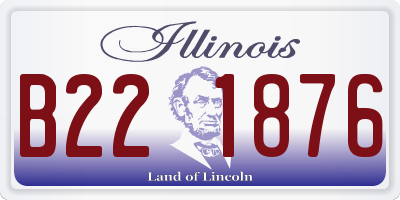 IL license plate B221876