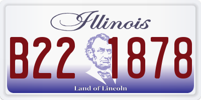 IL license plate B221878