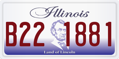IL license plate B221881