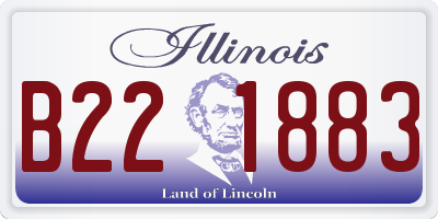 IL license plate B221883