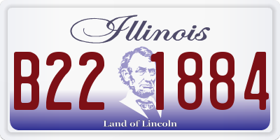 IL license plate B221884