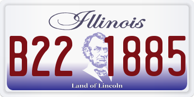 IL license plate B221885