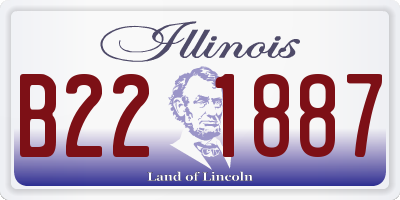IL license plate B221887