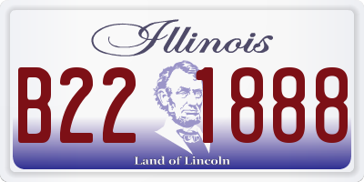 IL license plate B221888