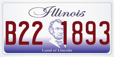 IL license plate B221893