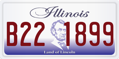 IL license plate B221899
