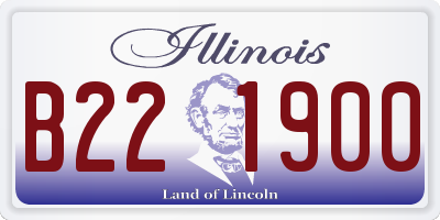 IL license plate B221900
