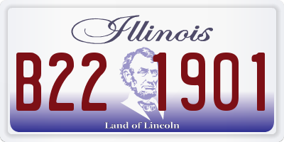 IL license plate B221901