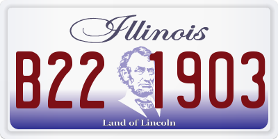 IL license plate B221903
