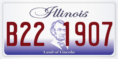 IL license plate B221907