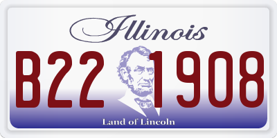 IL license plate B221908