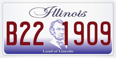 IL license plate B221909
