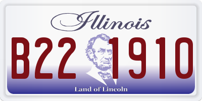 IL license plate B221910