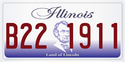 IL license plate B221911