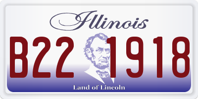 IL license plate B221918