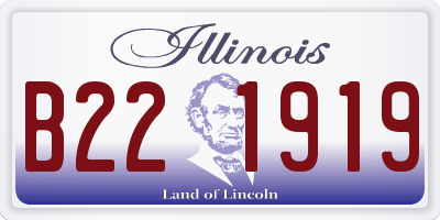 IL license plate B221919