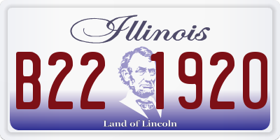 IL license plate B221920