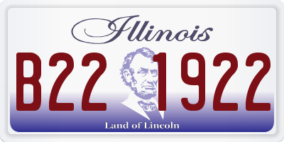 IL license plate B221922