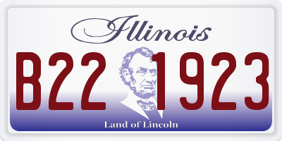 IL license plate B221923