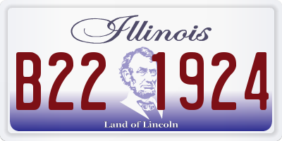 IL license plate B221924