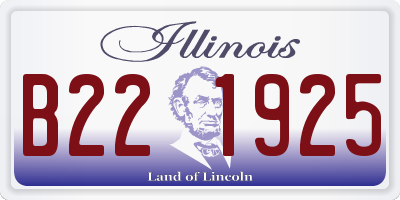 IL license plate B221925