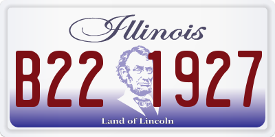 IL license plate B221927
