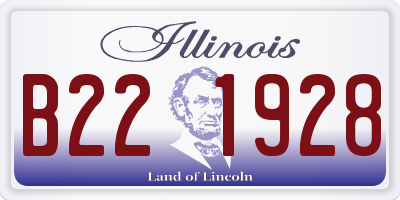 IL license plate B221928