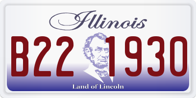 IL license plate B221930
