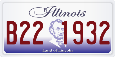 IL license plate B221932