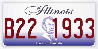 IL license plate B221933