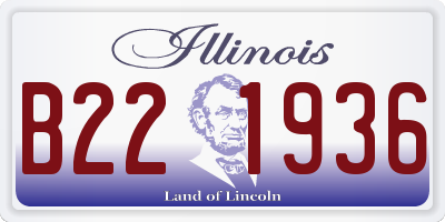 IL license plate B221936