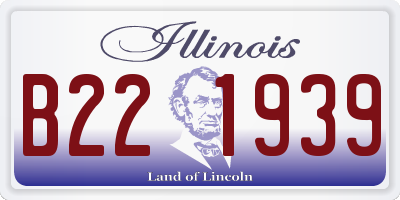 IL license plate B221939