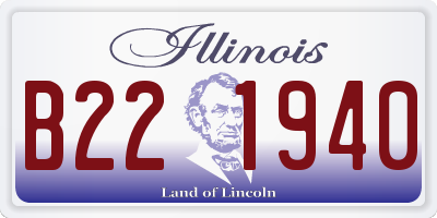 IL license plate B221940