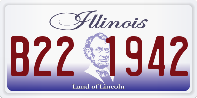 IL license plate B221942