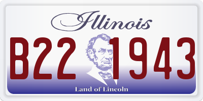 IL license plate B221943