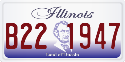 IL license plate B221947