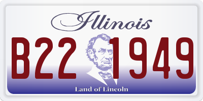 IL license plate B221949
