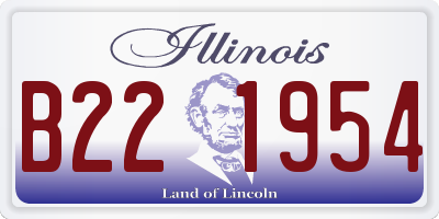 IL license plate B221954