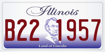 IL license plate B221957