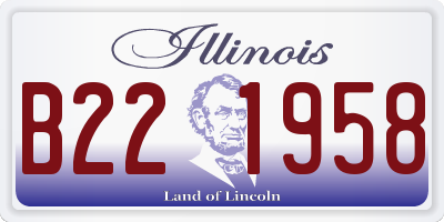 IL license plate B221958