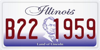 IL license plate B221959