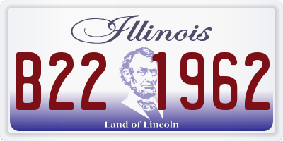 IL license plate B221962